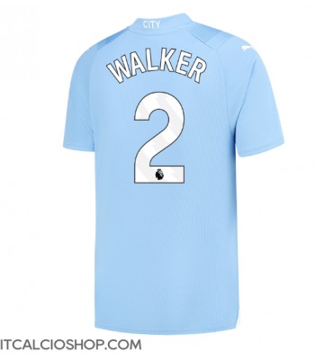 Manchester City Kyle Walker #2 Prima Maglia 2023-24 Manica Corta